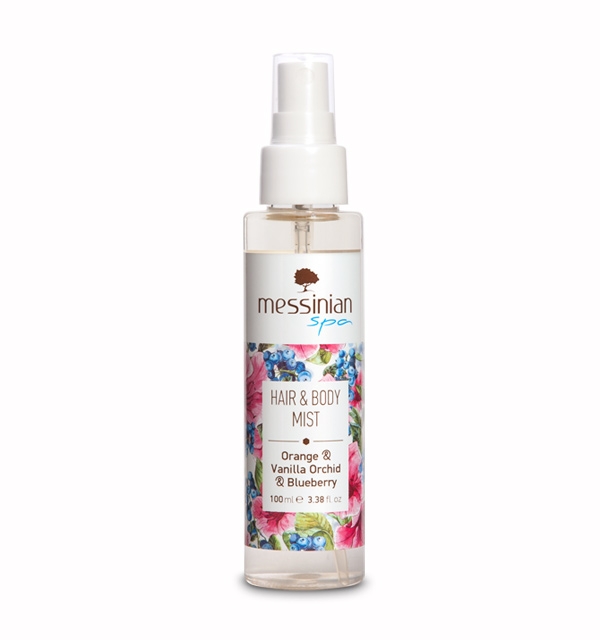 MESSINIAN SPA HAIR AND BODY MIST - ΠΟΡΤΟΚΑΛΙ, ΒΑΝΙΛΙΑ ΟΡΧΙΔΕΑ KAI ΜΥΡΤΙΛΟ - 100ML