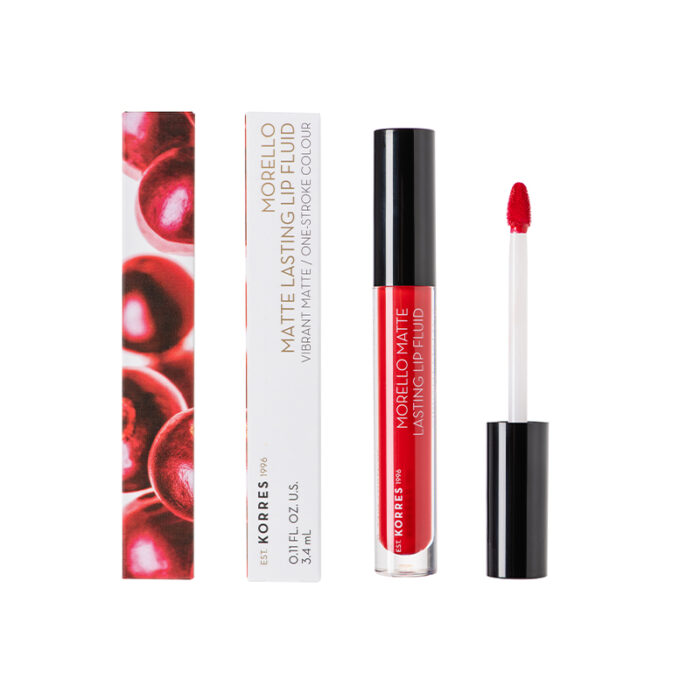 KORRES ΥΓΡΟ ΚΡΑΓΙΟΝ MORELLO MATTE LASTING LIP FLUID 53 RED VELVET
