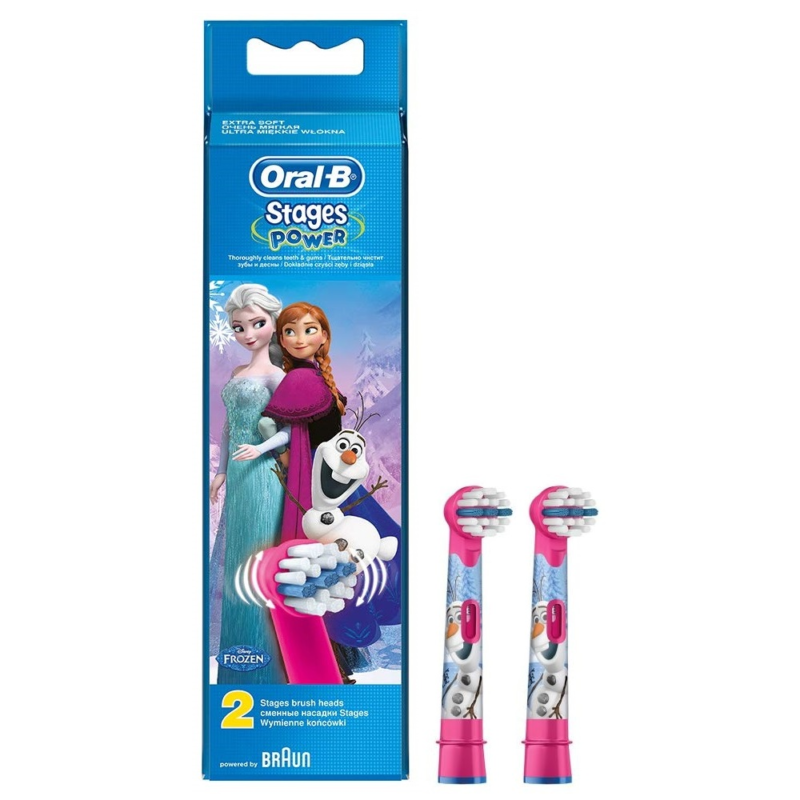 ORAL-B  STAGES POWER  KIDS FROZEN ΑΝΤΑΛΛΑΚΤΙΚΑ ΠΑΙΔΙΚΗΣ ΗΛΕΚΤΡΙΚΗΣ ΟΔΟΝΤΟΒΟΥΡΤΣΑΣ 2 ΤΜΧ