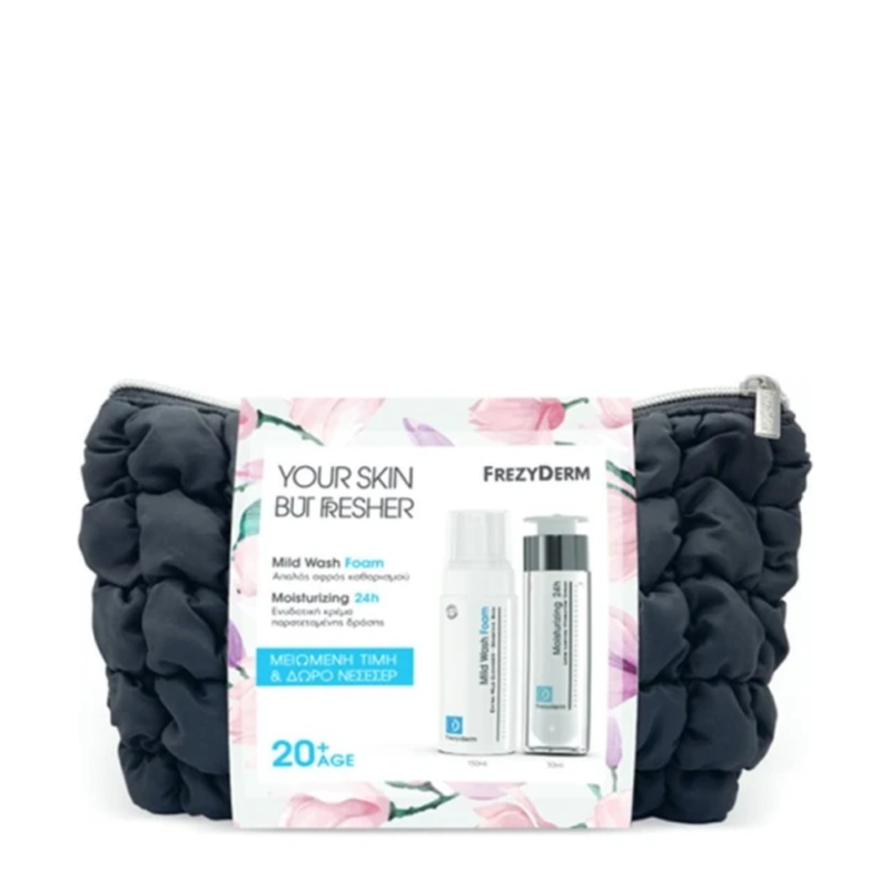 FREZYDERM PROMO MOISTURIZING 24h 20+50ml &MILD WASH FOAM 150ml &ΔΩΡΟ ΝΕΣΕΣΕΡ