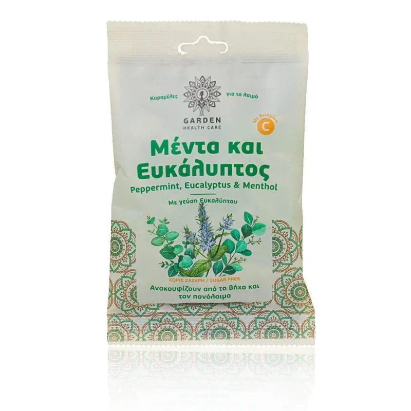 ΚΑΡΑΜΕΛΕΣ ΛΑΙΜΟΥ ΜΕΝΤΑ & ΕΥΚΑΛΥΠΟΣ ΜΕ ΜΕΝΘΟΛΗ 60g