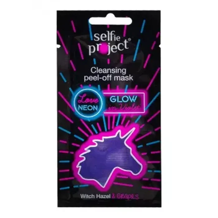 SELFIE PROJECT CLEANSING PEEL-OFF MASK GLOW IN VIOLET