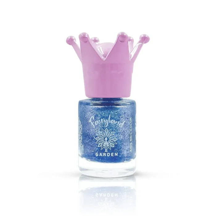 GARDEN FAIRYLAND NAIL POLISH GLITTER BLUE BETTY 1