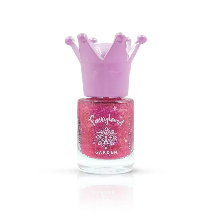 GARDEN FAIRYLAND NAIL POLISH GLITTER PINK ROSY 1