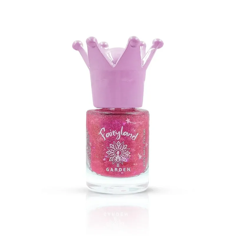 GARDEN FAIRYLAND NAIL POLISH GLITTER PINK ROSY 1